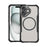 For iPhone 16 Carbon Fiber Texture MagSafe Translucent Phone Case(Black)