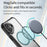 For iPhone 16 Carbon Fiber Texture MagSafe Translucent Phone Case(Black)