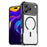 For iPhone 17 Pro Max Carbon Fiber Texture MagSafe Translucent Phone Case(Black)
