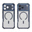 For iPhone 17 Pro Max Carbon Fiber Texture MagSafe Translucent Phone Case(Blue)