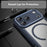 For iPhone 17 Pro Max Carbon Fiber Texture MagSafe Translucent Phone Case(Blue)
