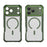 For iPhone 17 Pro Max Carbon Fiber Texture MagSafe Translucent Phone Case(Green)