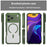 For iPhone 17 Pro Max Carbon Fiber Texture MagSafe Translucent Phone Case(Green)