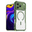 For iPhone 17 Pro Max Carbon Fiber Texture MagSafe Translucent Phone Case(Green)