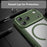 For iPhone 17 Pro Max Carbon Fiber Texture MagSafe Translucent Phone Case(Green)