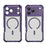 For iPhone 17 Pro Max Carbon Fiber Texture MagSafe Translucent Phone Case(Purple)