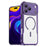 For iPhone 17 Pro Max Carbon Fiber Texture MagSafe Translucent Phone Case(Purple)