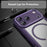 For iPhone 17 Pro Max Carbon Fiber Texture MagSafe Translucent Phone Case(Purple)