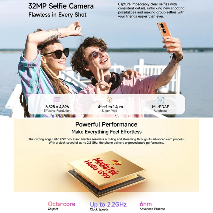 Ulefone Note 17 Pro, Screen Fingerprint, 6.78 inch Android 13 MediaTek Helio G99 MTK6789 Octa Core, NFC, Network: 4G