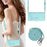 For iPhone 17 Pro Cat Rat Embossed Pattern RFID Leather Phone Case with Lanyard(Mint Green)