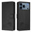For iPhone 17 Pro Cat Rat Embossed Pattern RFID Leather Phone Case with Lanyard(Black)