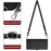 For iPhone 17 Pro Cat Rat Embossed Pattern RFID Leather Phone Case with Lanyard(Black)