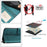 For iPhone 17 Pro Cat Rat Embossed Pattern RFID Leather Phone Case with Lanyard(Peacock Green)