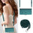 For iPhone 17 Pro Cat Rat Embossed Pattern RFID Leather Phone Case with Lanyard(Peacock Green)