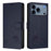 For iPhone 17 Pro Cat Rat Embossed Pattern RFID Leather Phone Case with Lanyard(Blue)