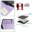 For iPhone 17 Pro Cat Rat Embossed Pattern RFID Leather Phone Case with Lanyard(Purple)