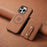 For iPhone 16 Pro Max Denior D14 NK Retro Pattern MagSafe Magnetic Card Holder Leather Phone Case(Brown)