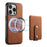 For iPhone 16 Pro Max Denior D14 NK Retro Pattern MagSafe Magnetic Card Holder Leather Phone Case(Brown)