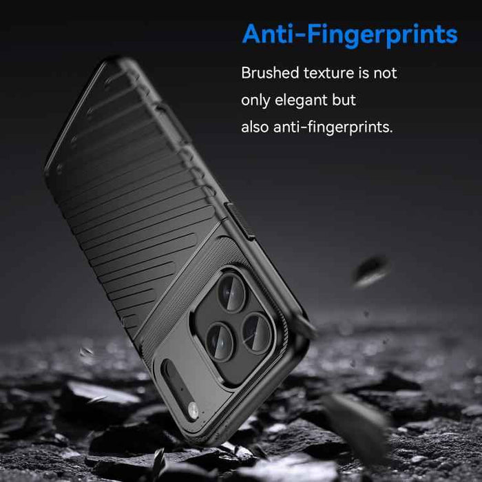 For iPhone 17 Pro Max Thunderbolt Shockproof Soft TPU Phone Case(Black)