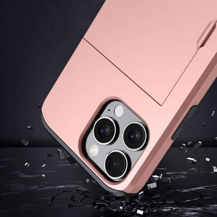 For iPhone 16e Shockproof Armor Phone Case with Card Slot(White)