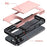 For iPhone 16 Plus Shockproof Armor Phone Case with Card Slot(Rose Gold)