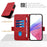 For iPhone 17 Pro Embossed Rose RFID Anti-theft Leather Phone Case(Red)