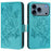 For iPhone 17 Pro Embossed Rose RFID Anti-theft Leather Phone Case(Light Blue)