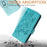 For iPhone 17 Pro Embossed Rose RFID Anti-theft Leather Phone Case(Light Blue)