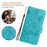 For iPhone 17 Pro Embossed Rose RFID Anti-theft Leather Phone Case(Light Blue)