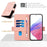 For iPhone 17 Pro Embossed Rose RFID Anti-theft Leather Phone Case(Pink)