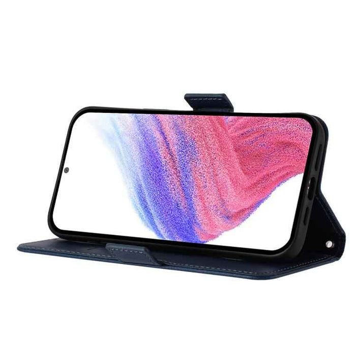 For iPhone 17 Pro Embossed Rose RFID Anti-theft Leather Phone Case(Dark Blue)
