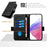 For iPhone 17 Pro Embossed Rose RFID Anti-theft Leather Phone Case(Black)
