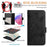 For iPhone 17 Pro Embossed Rose RFID Anti-theft Leather Phone Case(Black)