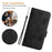For iPhone 17 Pro Embossed Rose RFID Anti-theft Leather Phone Case(Black)