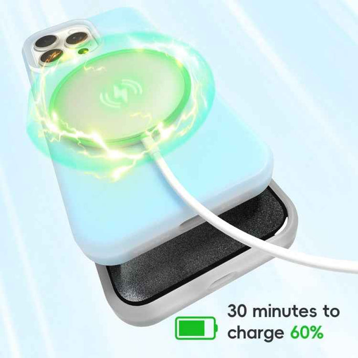 For iPhone 16 Pro Jelly Liquid Silicone MagSafe Magnetic Phone Case(Berry Powder)