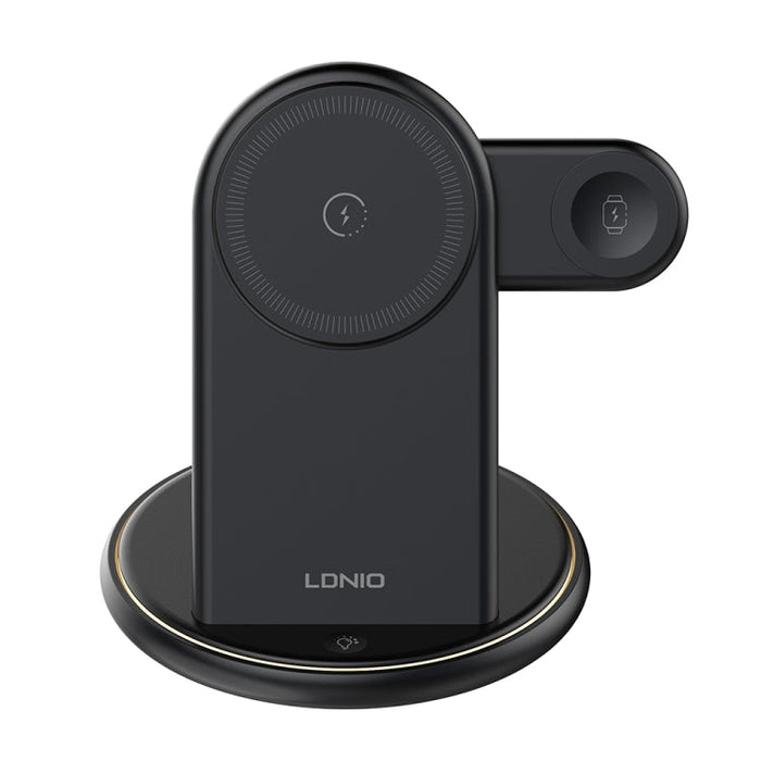LDNIO WL02 25.5W 5 in 1 MagSafe Wireless Charger with 30cm Type-C Cable(Black)