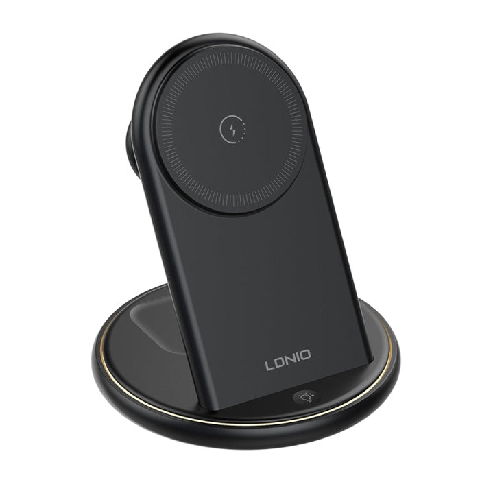 LDNIO WL02 25.5W 5 in 1 MagSafe Wireless Charger with 30cm Type-C Cable(Black)