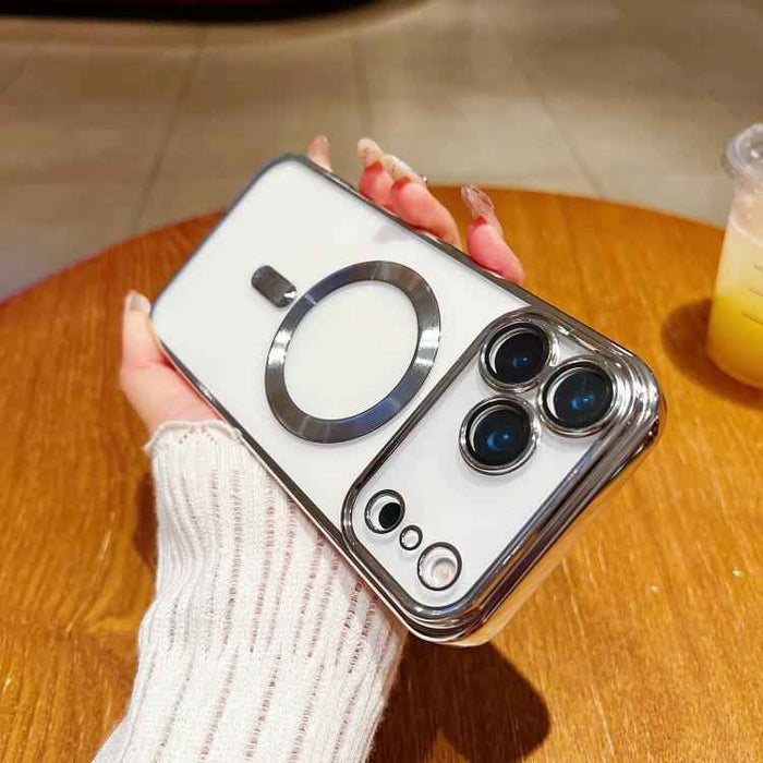 For iPhone 17 Pro Electroplating MagSafe Phone Case(Silver)