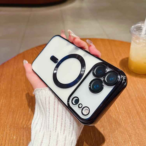 For iPhone 17 Pro Electroplating MagSafe Phone Case(Black)