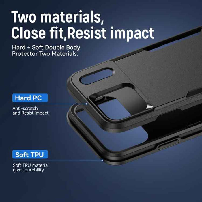 For iPhone 17 Pro Max Pioneer Armor Heavy Duty PC + TPU Phone Case(Black)