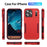 For iPhone 17 Pro Max Pioneer Armor Heavy Duty PC + TPU Phone Case(Red+Rose Red)