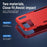 For iPhone 17 Pro Max Pioneer Armor Heavy Duty PC + TPU Phone Case(Red+Rose Red)