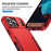 For iPhone 17 Pro Max Pioneer Armor Heavy Duty PC + TPU Phone Case(Red+Rose Red)