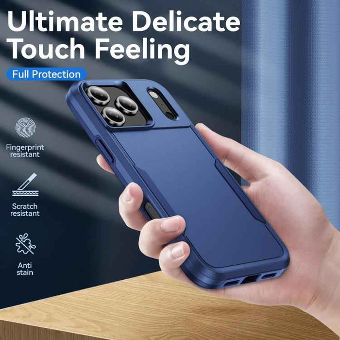 For iPhone 17 Pro Max Pioneer Armor Heavy Duty PC + TPU Phone Case(Blue)