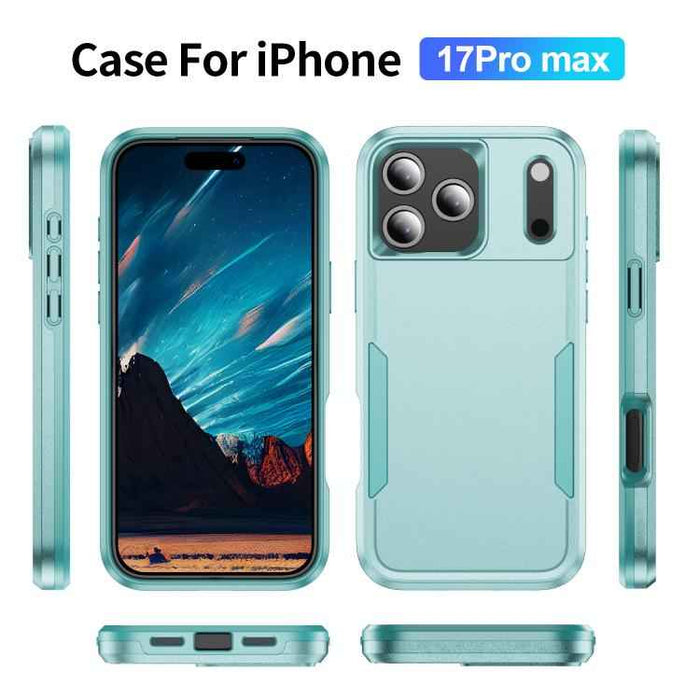 For iPhone 17 Pro Max Pioneer Armor Heavy Duty PC + TPU Phone Case(Green)