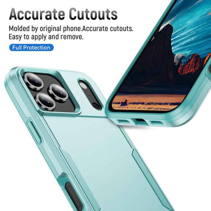 For iPhone 17 Pro Max Pioneer Armor Heavy Duty PC + TPU Phone Case(Green)