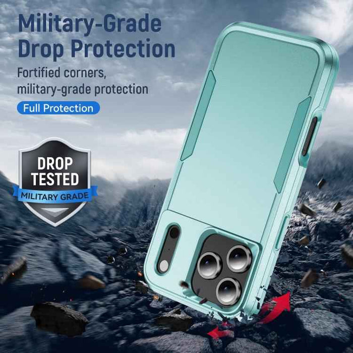For iPhone 17 Pro Max Pioneer Armor Heavy Duty PC + TPU Phone Case(Green)