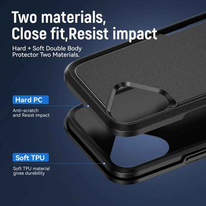 For iPhone 17 Pioneer Armor Heavy Duty PC + TPU Phone Case(Black)