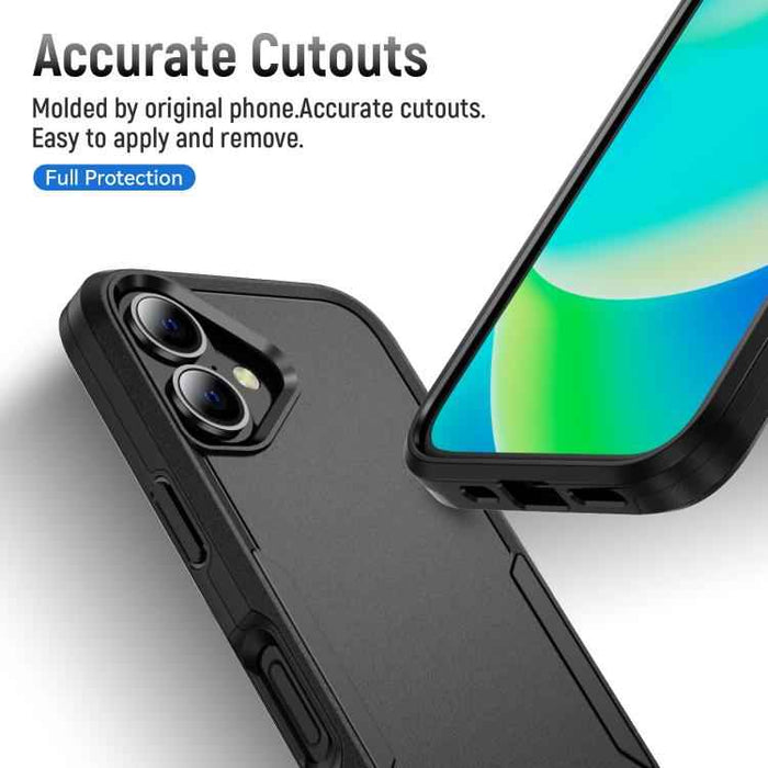 For iPhone 17 Pioneer Armor Heavy Duty PC + TPU Phone Case(Black)