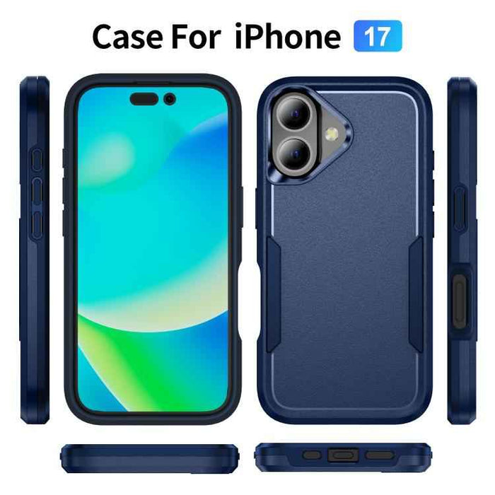 For iPhone 17 Pioneer Armor Heavy Duty PC + TPU Phone Case(Blue)